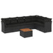 Set mobilier de grădină cu perne, 8 piese, negru, poliratan - WALTI WALTI