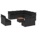 Set canapele de grădină, 12 piese, cu perne, negru, poliratan - WALTI WALTI
