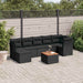 Set mobilier de grădină cu perne, 8 piese, negru, poliratan - WALTI WALTI