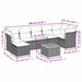 Set mobilier de grădină cu perne, 8 piese, negru, poliratan - WALTI WALTI