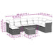 Set mobilier de grădină cu perne, 9 piese, negru, poliratan - WALTI WALTI