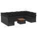 Set canapele de grădină cu perne, 10 piese, negru, poliratan - WALTI WALTI