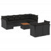 Set canapele de grădină cu perne, 10 piese, negru, poliratan - WALTI WALTI