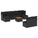 Set canapele de grădină cu perne, 10 piese, negru, poliratan - WALTI WALTI