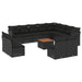 Set mobilier de grădină cu perne, 13 piese, negru, poliratan - WALTI WALTI