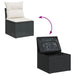 Set mobilier de grădină cu perne, 13 piese, negru, poliratan - WALTI WALTI