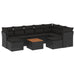 Set canapele de grădină cu perne, 10 piese, negru, poliratan - WALTI WALTI