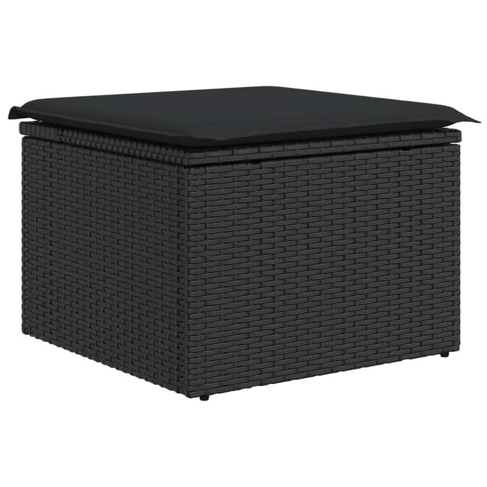 Set canapele de grădină, 12 piese, cu perne, negru, poliratan - WALTI WALTI