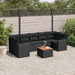 Set mobilier de grădină cu perne, 8 piese, negru, poliratan - WALTI WALTI