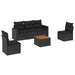 Set mobilier de grădină cu perne, 6 piese, negru, poliratan - WALTI WALTI