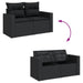 Set mobilier de grădină cu perne, 5 piese, negru, poliratan - WALTI WALTI