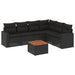 Set canapele de grădină cu perne, 7 piese, negru, poliratan - WALTI WALTI