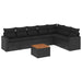 Set mobilier de grădină cu perne, 8 piese, negru, poliratan - WALTI WALTI