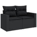 Set mobilier de grădină cu perne, 8 piese, negru, poliratan - WALTI WALTI