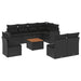 Set mobilier de grădină cu perne, 9 piese, negru, poliratan - WALTI WALTI