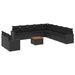 Set canapele de grădină, 12 piese, cu perne, negru, poliratan - WALTI WALTI