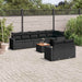Set mobilier de grădină cu perne, 9 piese, negru, poliratan - WALTI WALTI