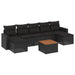 Set mobilier de grădină cu perne, 8 piese, negru, poliratan - WALTI WALTI