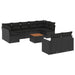Set canapele de grădină cu perne, 10 piese, negru, poliratan - WALTI WALTI
