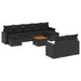 Set canapele de grădină cu perne, 10 piese, negru, poliratan - WALTI WALTI