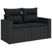 Set mobilier de grădină cu perne, 13 piese, negru, poliratan - WALTI WALTI