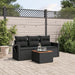 Set mobilier de grădină cu perne, 4 piese, negru, poliratan - WALTI WALTI