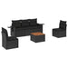 Set mobilier de grădină cu perne, 6 piese, negru, poliratan - WALTI WALTI
