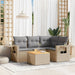 Set canapele de grădină, 5 piese, cu perne, bej, poliratan - WALTI WALTI