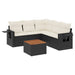 Set mobilier de grădină cu perne, 6 piese, negru, poliratan - WALTI WALTI