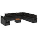 Set canapele de grădină, 12 piese, cu perne, negru, poliratan - WALTI WALTI