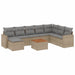 Set canapele de grădină, 9 piese, cu perne, bej, poliratan - WALTI WALTI