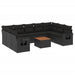 Set canapele de grădină cu perne, 10 piese, negru, poliratan - WALTI WALTI