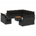 Set canapele de grădină, 12 piese, cu perne, negru, poliratan - WALTI WALTI