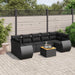 Set mobilier de grădină cu perne, 8 piese, negru, poliratan - WALTI WALTI