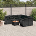 Set mobilier de grădină cu perne, 9 piese, negru, poliratan - WALTI WALTI
