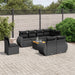 Set mobilier de grădină cu perne, 9 piese, negru, poliratan - WALTI WALTI