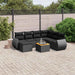 Set mobilier de grădină cu perne, 8 piese, negru, poliratan - WALTI WALTI