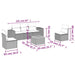 Set mobilier grădină cu perne, 6 piese, gri, poliratan - WALTI WALTI