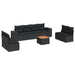 Set mobilier de grădină cu perne, 9 piese, negru, poliratan - WALTI WALTI
