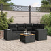 Set mobilier de grădină cu perne, 5 piese, negru, poliratan - WALTI WALTI