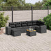 Set mobilier de grădină cu perne, 8 piese, negru, poliratan - WALTI WALTI
