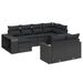 Set canapele de grădină cu perne, 10 piese, negru, poliratan - WALTI WALTI