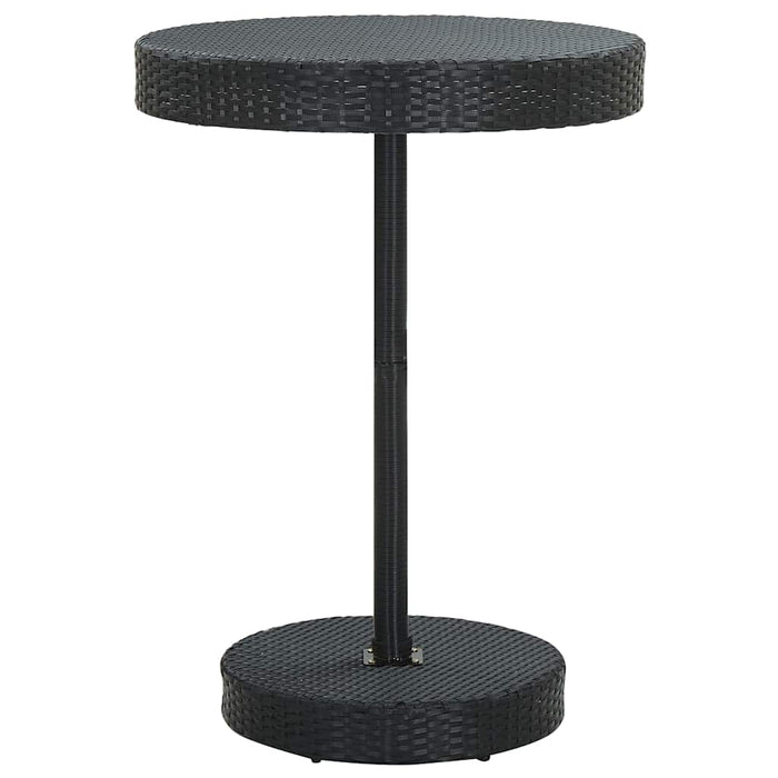 Set mobilier bar de grădină cu perne, 5 piese, negru, poliratan WALTI