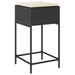 Set mobilier bar de grădină cu perne, 5 piese, negru, poliratan - WALTI WALTI