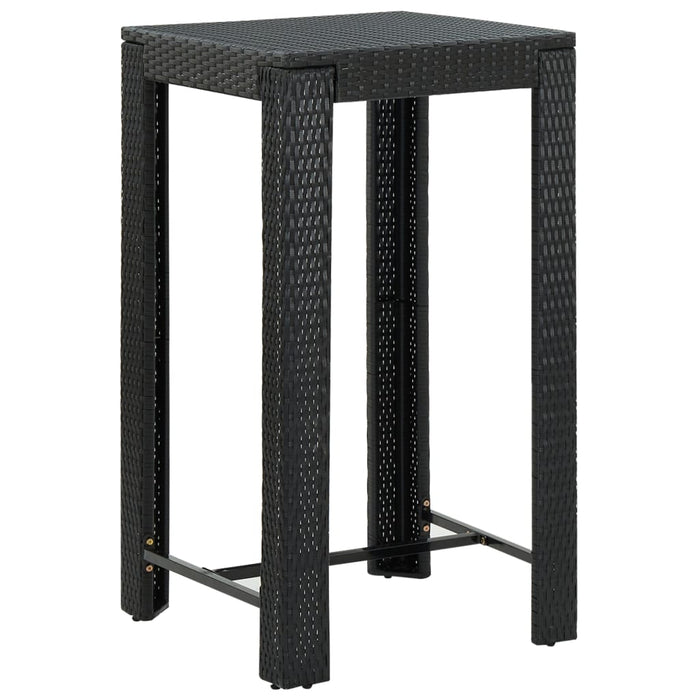 Set mobilier bar de grădină cu perne, 5 piese, negru, poliratan - WALTI WALTI