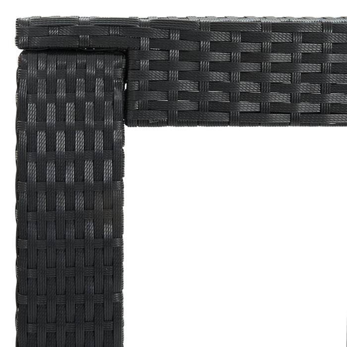 Set mobilier bar de grădină cu perne, 5 piese, negru, poliratan - WALTI WALTI