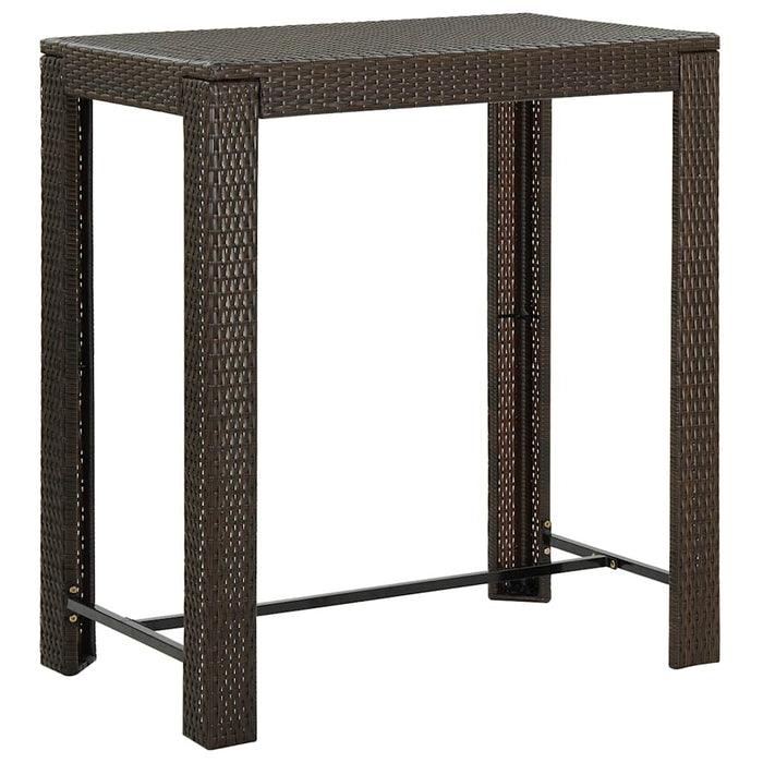 Set mobilier bar de grădină cu perne, 5 piese, maro, poliratan - WALTI WALTI