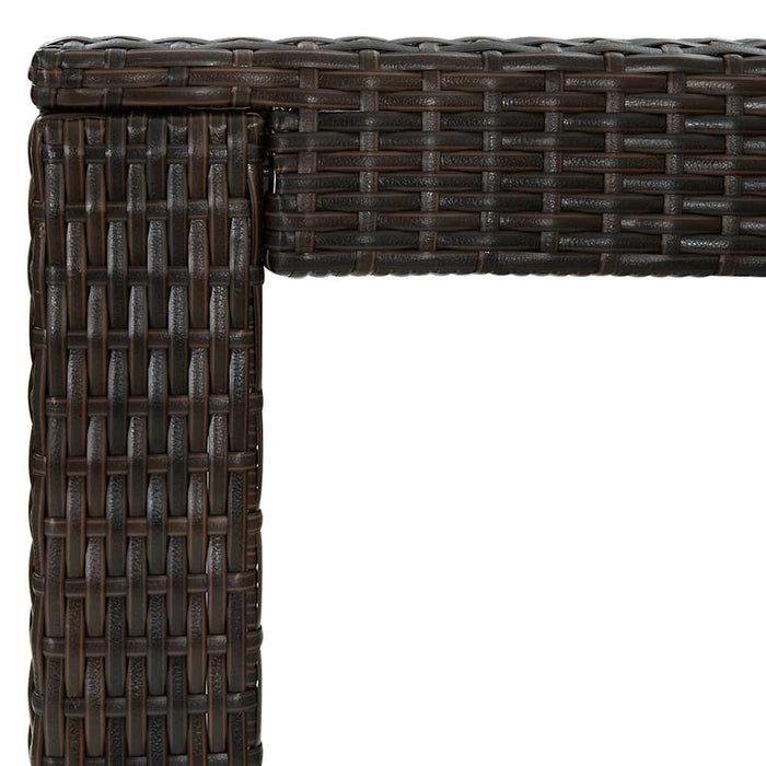 Set mobilier bar de grădină cu perne, 5 piese, maro, poliratan - WALTI WALTI