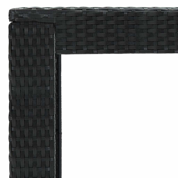 Set mobilier bar de grădină cu perne, 5 piese, negru, poliratan WALTI