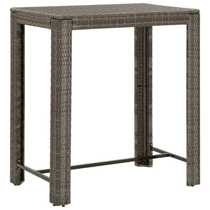 Set mobilier bar de grădină, cu perne, 5 piese, gri, poliratan - WALTI WALTI